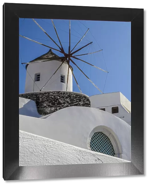 Santorini, Greece. White Washed Buildings and the Aegean Blue Sky