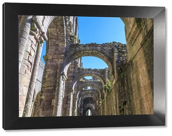 England, North Yorkshire, Ripon. Fountains Abbey, Studley Royal. UNESCO World Heritage Site