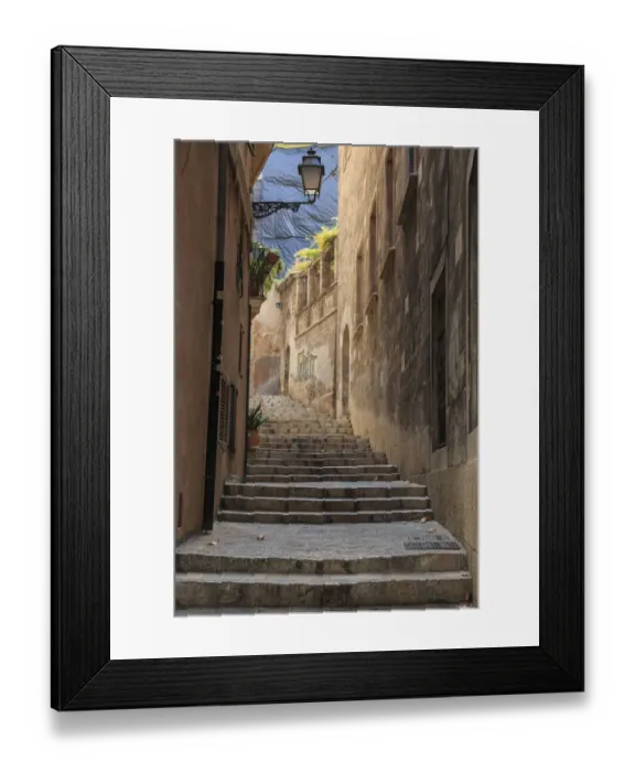 Framed Print : Europe, Spain, Balearic Islands, Mallorca, Palma de Mallorca, street scenes, historic old town