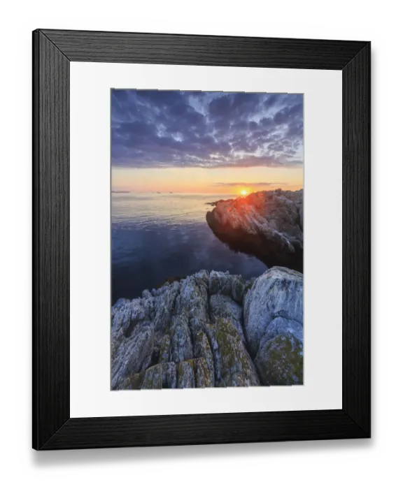 Framed Print : Sunrise on Appledore Island in the Isles of Shoals off the coast of Portsmouth, New Framed Print : Sunrise on Appledore Island in the Isles of Shoals off the coast of Portsmouth, New