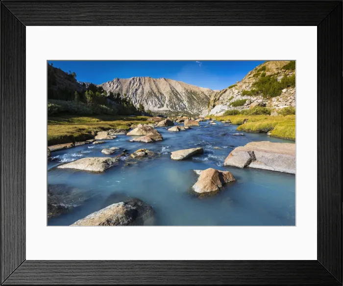 Framed Print : Stream in Sam Mack Meadow, John Muir Wilderness, Sierra Nevada Mountains, California USA