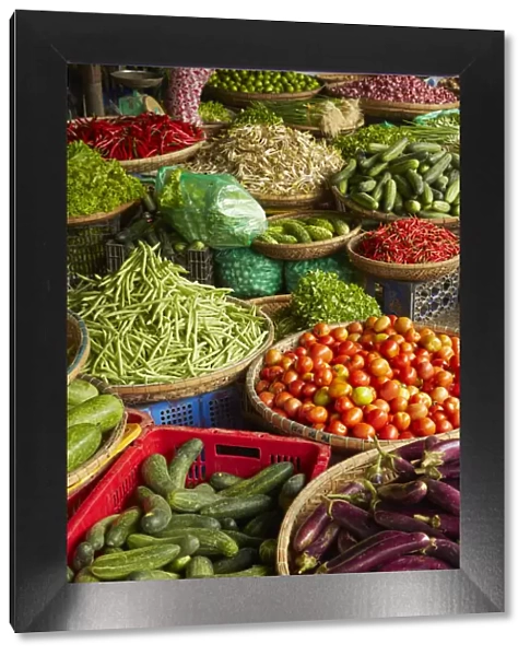 Vegetable stall, Dong Ba Market, Hue, Thua Thien-Hue Province, North Central Coast