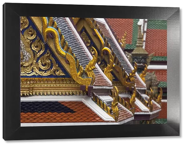Thailand, Bangkok, Royal Palace architectural detail