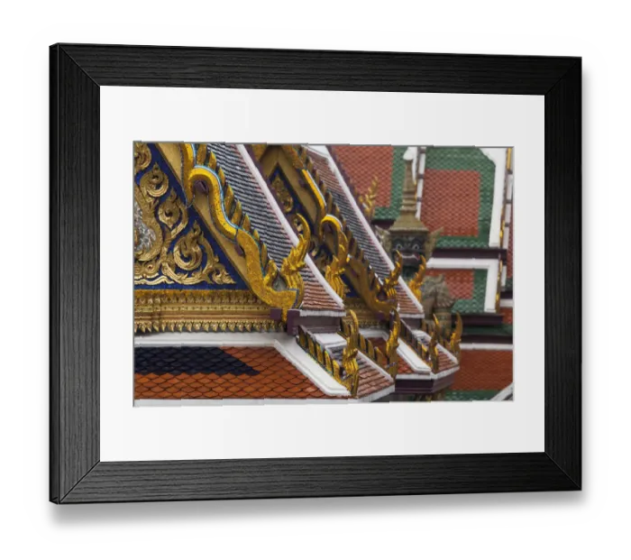 Framed Print : Thailand, Bangkok, Royal Palace architectural detail Framed Print : Thailand, Bangkok, Royal Palace architectural detail