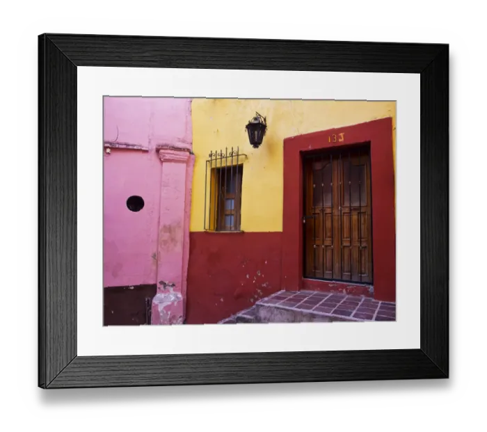 Framed Print : North America; Mexico; Ganajuanto; Colorful Back Alley of Guanajuato Mexico