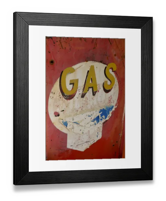 Framed Print : USA, Arizona, Jerome, Brightly painted antique gas sign, Gold King Mine Framed Print : USA, Arizona, Jerome, Brightly painted antique gas sign, Gold King Mine