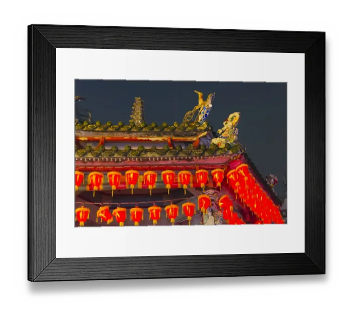 Framed Print : Cixian Temple dedicated to Matsu in Shilin, Taipei, Taiwan