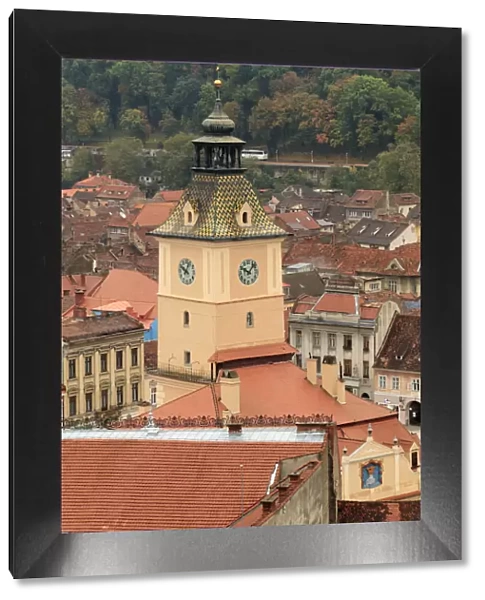 Brasov, Romania. Rooftops and city from hilltop