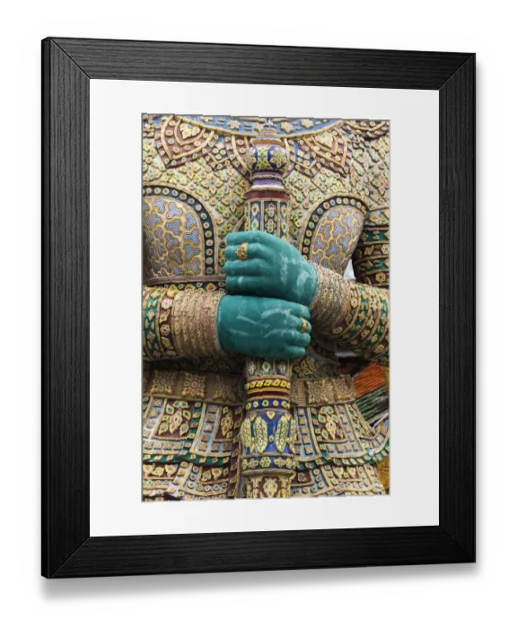 Framed Print : Thailand, Bangkok, Grand Palace. Detail of a large statue Framed Print : Thailand, Bangkok, Grand Palace. Detail of a large statue