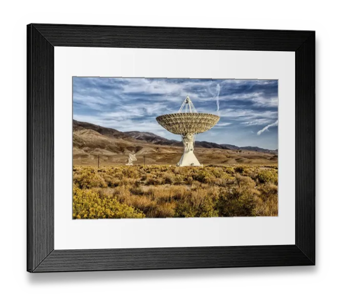 Framed Print : Biship; California; The Owens Valley Radio Observatory; USA