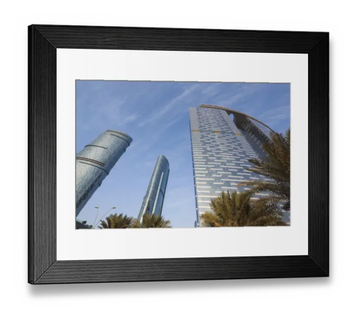 Framed Print : UAE, Abu Dhabi, Al Reem Island, new development area, Gate Towers Framed Print : UAE, Abu Dhabi, Al Reem Island, new development area, Gate Towers