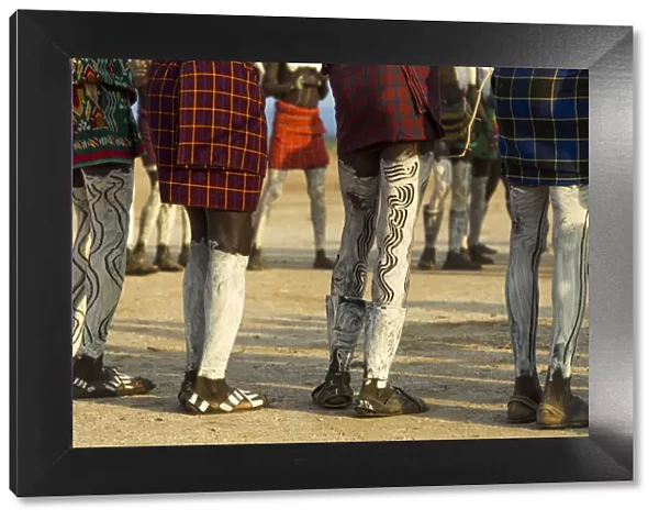 Africa, Ethiopia, Southern Omo Valley, Nyangaton Tribe. Nyangaton men are decorated