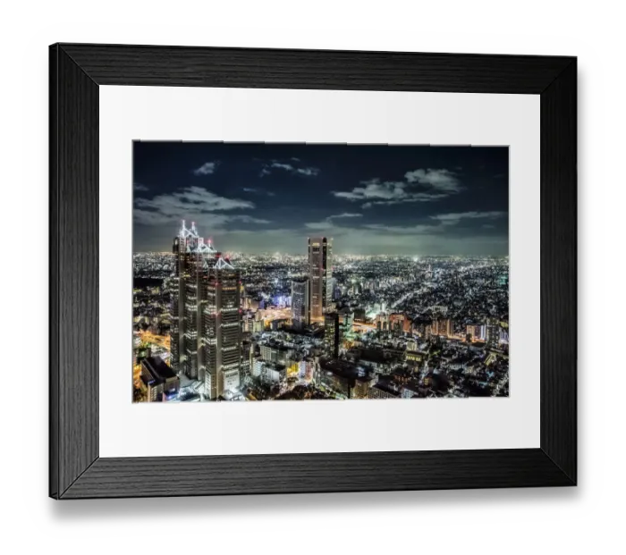 Framed Print : View from the Government Building of Tokyo Japan, cityscape at night Framed Print : View from the Government Building of Tokyo Japan, cityscape at night