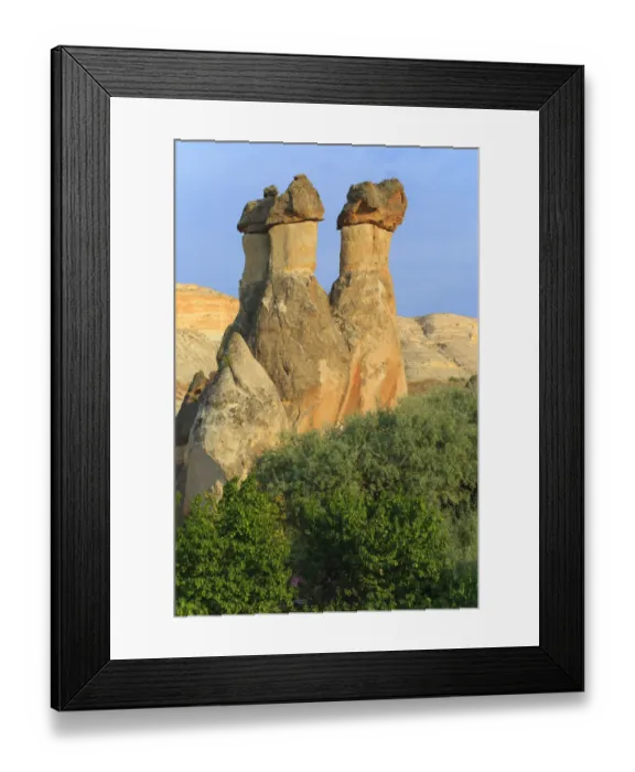 Framed Print : Turkey, Anatolia, Cappadocia, Goreme. Fairy Chimneys or rock formations