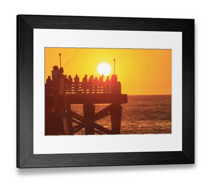 Framed Print : Pacific Beach sunset, San Diego, CA, USA