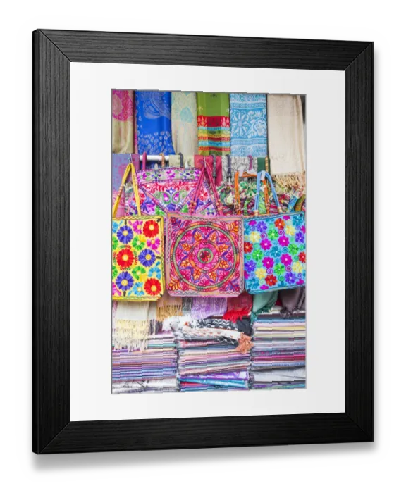 Framed Print : UAE, Dubai, Deira, souvenir bags Framed Print : UAE, Dubai, Deira, souvenir bags