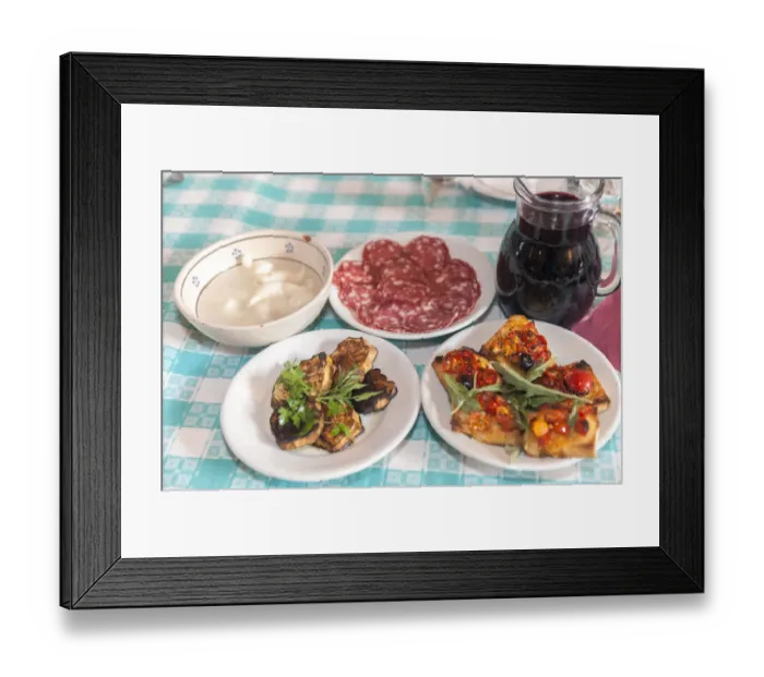 Framed Print : Traditional local food, Tenuta Tannoja, Andria, Italy, Europe Framed Print : Traditional local food, Tenuta Tannoja, Andria, Italy, Europe