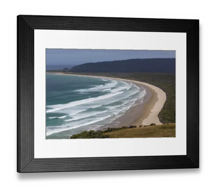 Framed Print : New Zealand, South Island, Southland, The Catlins, Tautuku Bay, elevated view Framed Print : New Zealand, South Island, Southland, The Catlins, Tautuku Bay, elevated view