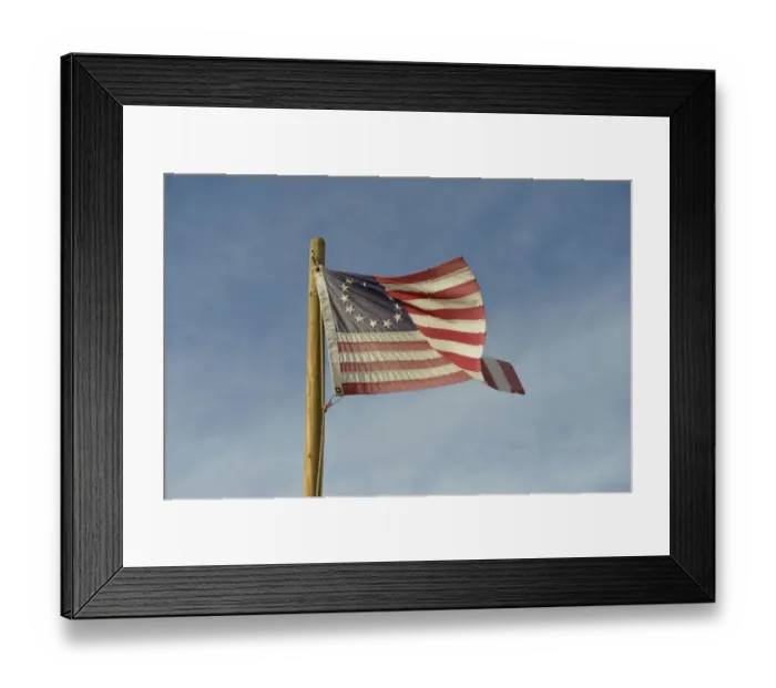 Framed Print : USA, Arizona, Apache Junction, Betsy Ross US flag, Apacheland Movie Ranch