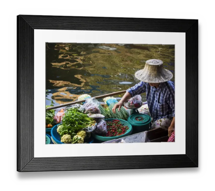 Framed Print : South East Asia; THailand; Bangkok; Floating Market in Damnoen Saduak, Thailand Framed Print : South East Asia; THailand; Bangkok; Floating Market in Damnoen Saduak, Thailand