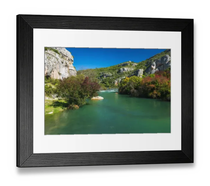 Framed Print : The Krka River at Roski Slap, Krka National Park, Dalmatia, Croatia