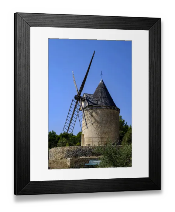 Framed Print : France, Provence, Joucas, windmill Framed Print : France, Provence, Joucas, windmill