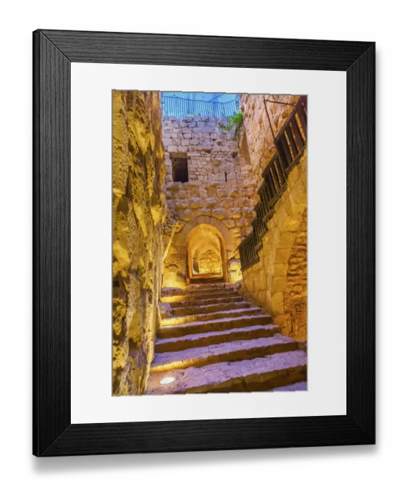 Framed Print : Qalat ar-Rabid Ancient Arabic Fortress Castle Ajlun Jordan