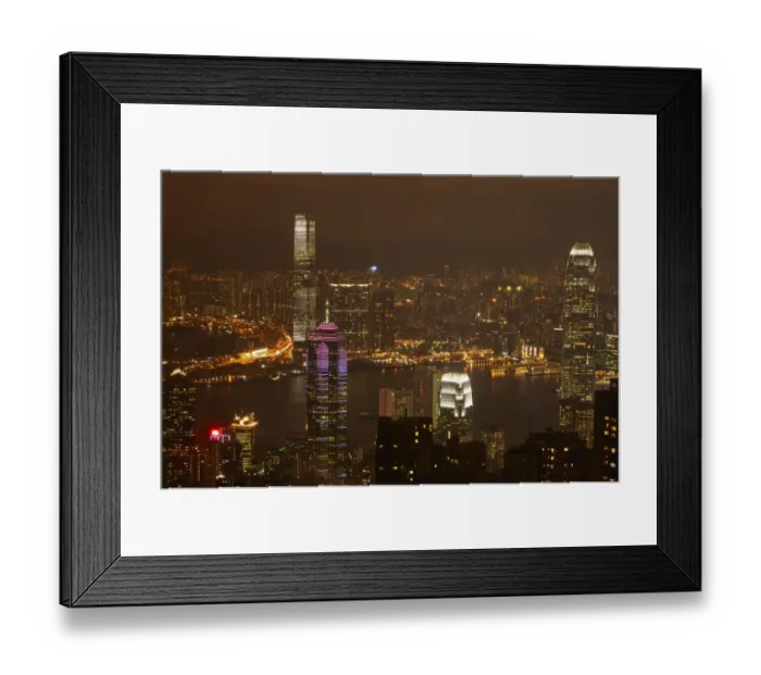 Framed Print : View over Kowloon, Victoria Harbour, and Central, from Victoria Peak, Hong Kong Island Framed Print : View over Kowloon, Victoria Harbour, and Central, from Victoria Peak, Hong Kong Island