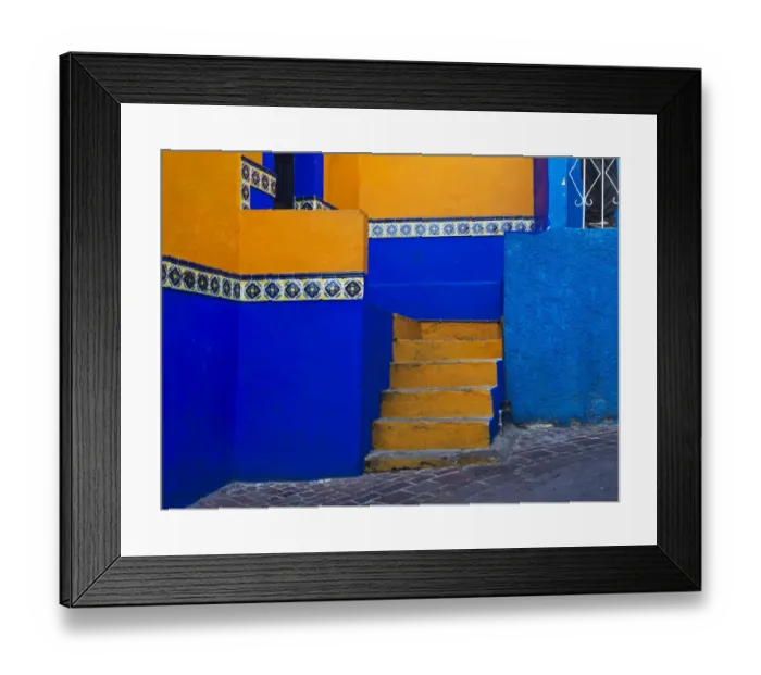 Framed Print : North America; Mexico; Guanajuato; Colorful Back Alley of Guanajuato Mexico