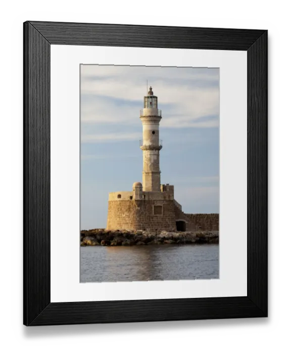 Framed Print : Greece, Crete, Chania, Venetian Lighthouse at the Old Harbor Framed Print : Greece, Crete, Chania, Venetian Lighthouse at the Old Harbor