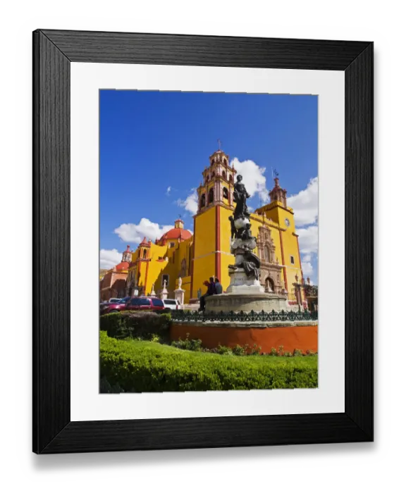 Framed Print : North America; Mexico; Ganajuanto; Basilica Coelgiata de Nuestra with its colorful Framed Print : North America; Mexico; Ganajuanto; Basilica Coelgiata de Nuestra with its colorful