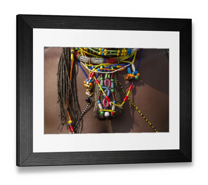 Framed Print : Africa, Namibia. Zemba tribal decoration on a womans chest Framed Print : Africa, Namibia. Zemba tribal decoration on a womans chest