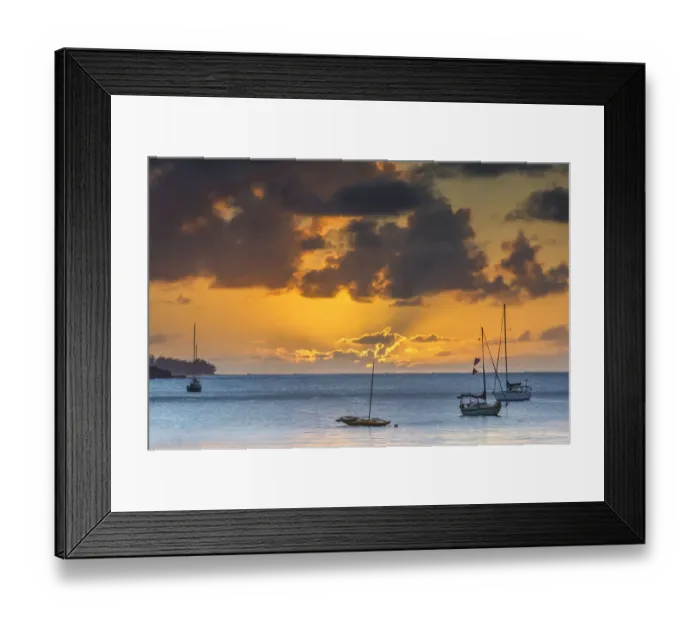 Framed Print : USA, Hawaii, Kauai, Hanalei Bay Framed Print : USA, Hawaii, Kauai, Hanalei Bay