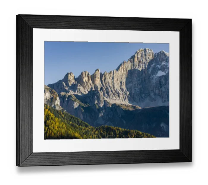 Framed Print : Mount Civetta in the Veneto. La Civetta is one of the icons of the Dolomites