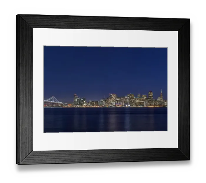 Framed Print : USA, CA, San Francisco, Bay Bridge & Downtown Skyline at Twilight Framed Print : USA, CA, San Francisco, Bay Bridge & Downtown Skyline at Twilight