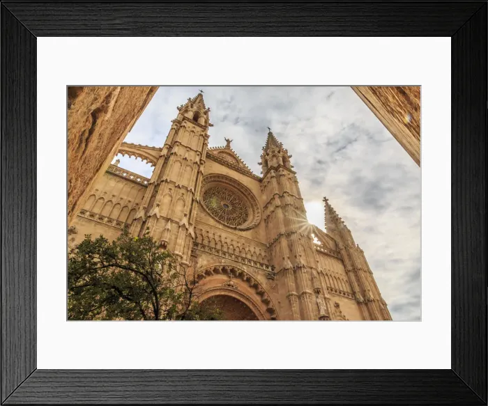 Framed Print : Europe, Spain, Balearic Islands, Mallorca, Palma de Mallorca. La Seu, Mallorca Cathedral