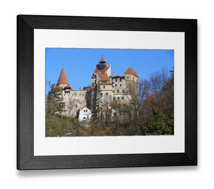Framed Print : Europe, Transylvania, Romania, 13th century Castle Bran, associated with Vlad II the Impaler
