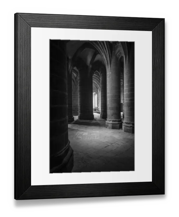 Framed Print : Abbey interior, Mont Saint-Michel monastery, Normandy, France Framed Print : Abbey interior, Mont Saint-Michel monastery, Normandy, France