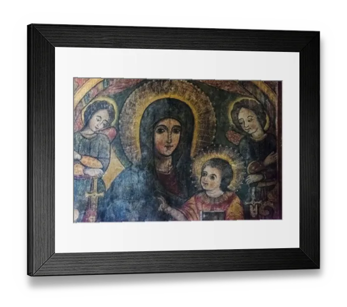 Framed Print : Mural inside Church of Debre Birhan Selassie (Trinity and Mountain Light), Gondar Framed Print : Mural inside Church of Debre Birhan Selassie (Trinity and Mountain Light), Gondar