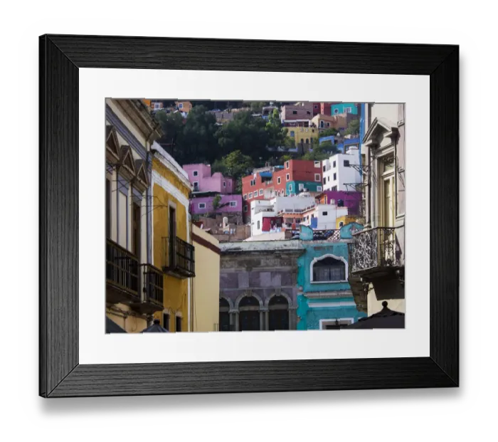 Framed Print : North America; Mexico; Ganajuanto; Colorful Back Alley of Guanajuato Mexico