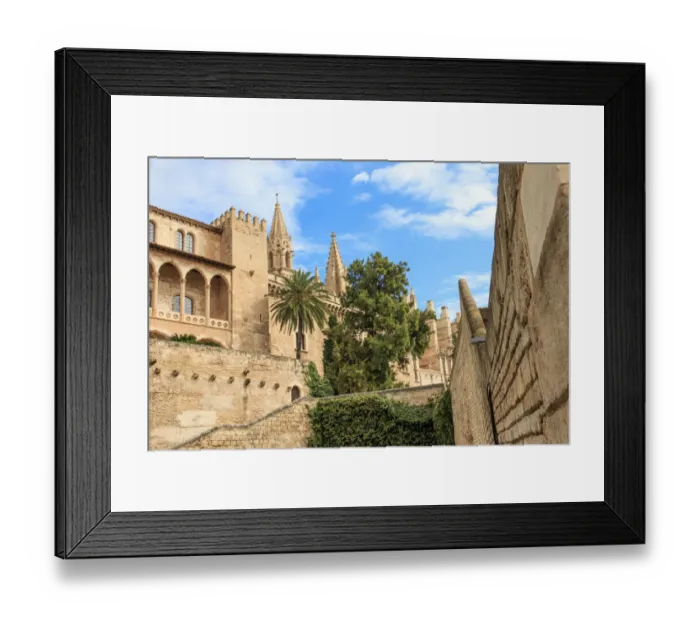 Framed Print : Europe, Spain, Balearic Islands, Mallorca, Palma de Mallorca, stone towers, turets Framed Print : Europe, Spain, Balearic Islands, Mallorca, Palma de Mallorca, stone towers, turets