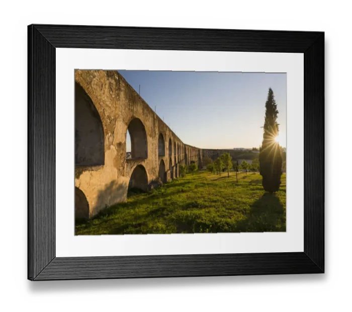 Framed Print : Aqueduto da Amoreira, the aqueduct dating back to the 16th and 17th century Framed Print : Aqueduto da Amoreira, the aqueduct dating back to the 16th and 17th century