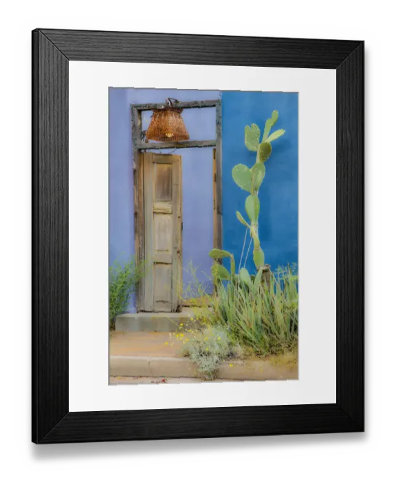 Framed Print : USA, Arizona, Tucson, Blue House Framed Print : USA, Arizona, Tucson, Blue House