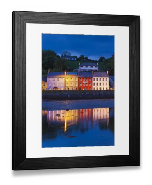 Framed Print : Ireland, County Cork, Bantry, harbor view, evening