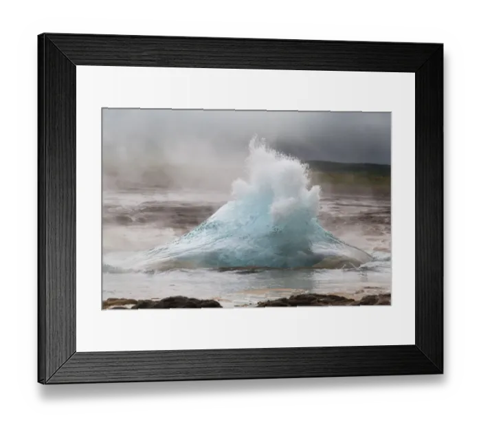 Framed Print : Europe, Iceland, Southwest, Golden Circle Strokkur Geyser