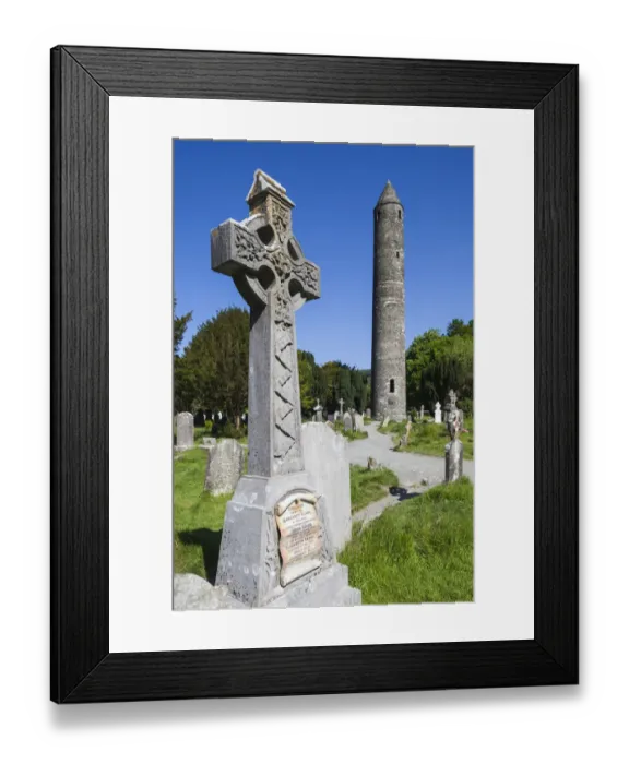 Framed Print : Ireland, County Wicklow, Glendalough, ancient monastic settlement started by St. Kevin Framed Print : Ireland, County Wicklow, Glendalough, ancient monastic settlement started by St. Kevin