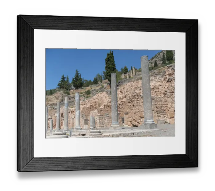 Framed Print : Ancient Roman agora, Delphi, Greece, Europe