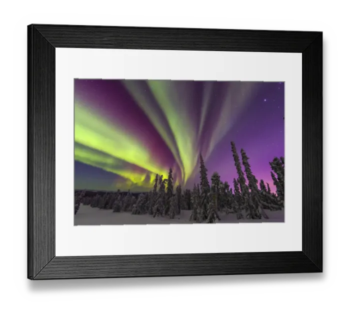 Framed Print : Aurora borealis, northern lights, near Fairbanks, Alaska Framed Print : Aurora borealis, northern lights, near Fairbanks, Alaska