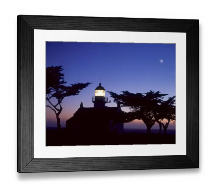 Framed Print : Point Pinos Lighthouse, Pacific Grove, Monterey, CA
