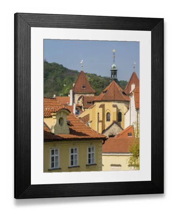 Framed Print : Europe, Czech Republic, Prague. Prague rooftops as seen from above Framed Print : Europe, Czech Republic, Prague. Prague rooftops as seen from above